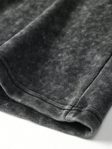 2025 verano hombres gimnasio deportes traje letra impresa lavado ácido camiseta conjunto transpirable 2 uds camisetas y pantalones cortos ropa - Product Image 5