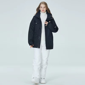 Conjunto de Chaqueta y Pantalones de Snowboard Unisex, Color Sólido, Casual, Corto, Transpirable, Ropa para la Nieve - Product Image 3