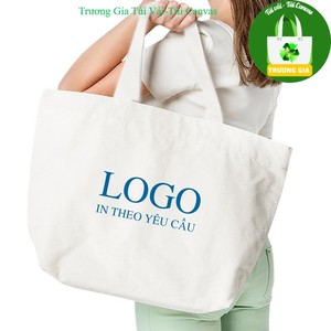กระเป๋าผ้าแคนวาส Truong Gia ขนาดกลาง พิมพ์ลายตามสั่ง กระเป๋าช้อปปิ้ง - Product Image 1