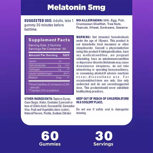 Cápsulas Veganas de Melatonina para Dormir, Sabor a Bayas, Natural, Sin OMG, Sin Fármacos, para Adultos, para Dormir Rápido y Despertar Revitalizado - Product Image 5