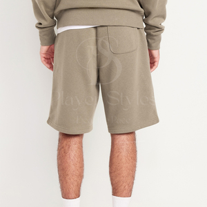 Tech Fleece ropa de calle informal para hombre 100% algodón de cintura media transpirable sólido liso teñido pantalones cortos de sudor cordón antiarrugas - Product Image 2
