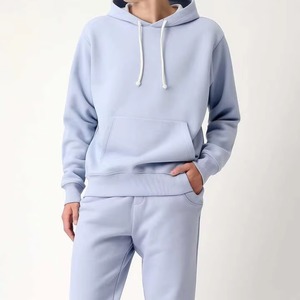 New Trendin Autumn Winter Casual Wear 500GSM Custom Screen Printed Logo <b>Oversize</b> Loose Hoodie & <b>Sweatpants</b> 2 Piece Set For Men - Product Image 3