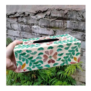 Boîte à mouchoirs artisanale en nacre, porte-mouchoirs décoratif en nacre pour cadeau de boutique - Product Image 2