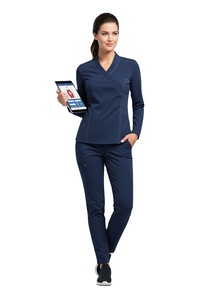 Conjuntos de uniformes médicos de enfermería supersuaves para mujer, uniformes de Hospital, cuello en V, manga corta, conjuntos médicos de enfermera para mujer - Product Image 6