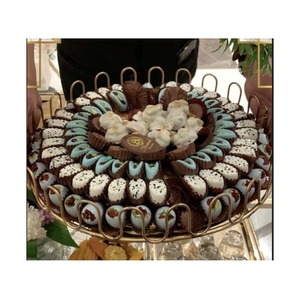 Plateau à chocolat en métal de style indien traditionnel avec poignée en marbre pour les cadeaux de mariage et les cérémonies culturelles - Product Image 6