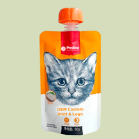 Pochette en Mylar à fond plat réutilisable pour l'emballage d'aliments pour chiens et chats, vente en gros OEM