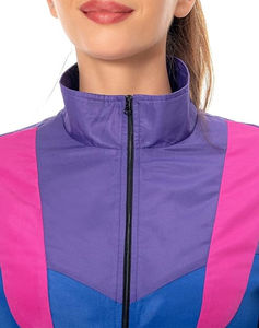 Ensemble 2 pièces de survêtement coupe-vent pour femme, de haute qualité et attrayant, pour l'hiver, avec logo personnalisé et couleurs contrastées, OEM - Product Image 2