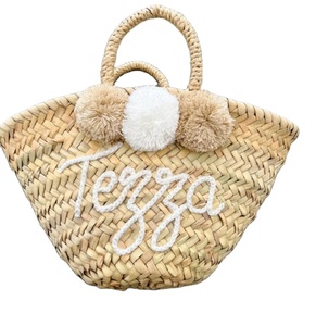 Descuento 60% Cesta de paja personalizada Bolsa de cuerda de papel tejida Bolsas de playa de macramé de ganchillo Directo del proveedor indio - Product Image 1