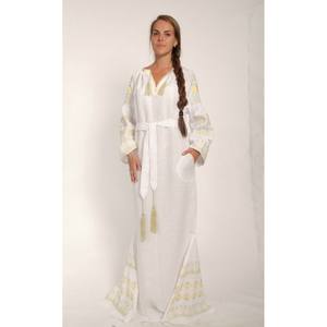Exclusive Pretty Maxi Ukrainian Embroidery 100% Cotton <b>Short</b> Sleeve Ladies Casual <b>Winter</b> Summer <b>Dress</b> - Product Image 4