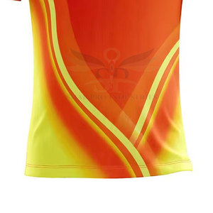 เสื้อเจอร์ซีย์ซับลิเมชั่นคุณภาพสูง ระบายอากาศได้ดี แขนสั้น ผลิตจากโพลีเอสเตอร์ 100% ป้องกันแบคทีเรีย ใส่ได้ทั้งชายและหญิง ขายส่ง สวมใส่สบาย - Product Image 5