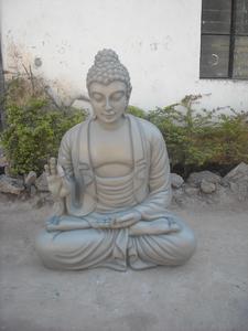 Statue de bouddha en fibre de verre légère pièce d'art intérieure/extérieure durable pour bureau à domicile et décor paysager modèle en résine grandeur nature - Product Image 6
