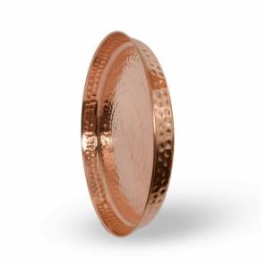 Fabricant d'assiettes de service en cuivre Assiettes de service en métal de bonne qualité Assiettes de service en cuivre pur vente en gros - Product Image 4