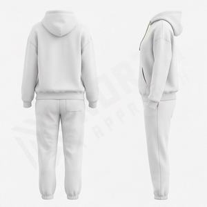 Ensemble de survêtement d'hiver pour femmes en deux pièces, sweat-shirt à capuche et pantalon de survêtement, manches longues, pull-over de sport, 100% coton polaire, salle de sport - Product Image 2