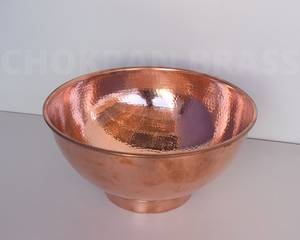 Nouveau Bol à Servir en Métal Poli Cuivre Martelé Centre de Table Décoratif Bol à Fruits à Prix Abordable - Product Image 5