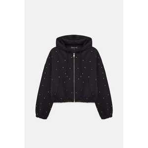 Chaqueta Deportiva de Estilo Diario con Cuello Redondo, Estampado de Piedras, Viscosa/Poliéster - Product Image 5