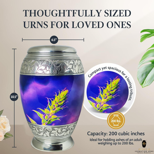 Urnas de cremación de aluminio hechas a mano Acabado recubierto de Meena Tamaños de recuerdo grandes Urnas de cremación hechas a mano a prueba de fugas y grabables - Product Image 2