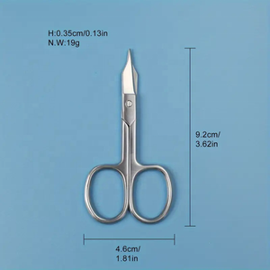 Coupe-ongles et coupe-ongles professionnel durable en acier inoxydable argenté avec pointe pointue pour le soin des ongles et l'outil de manucure - Product Image 2