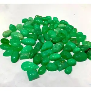 Splendid 100% Natural Chrysoprase Stones Cabochon Gemstones High Quality Jewelry Making Hand Made Item