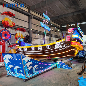 Manèges de parc d'attractions directs d'usine de haute couture tour d'amusement de frisson 50 sièges bateaux de pirate de fer à vendre - Product Image 3