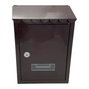 Настенное крепление черный металлический маленький Блокируемый почтовый ящик для дома