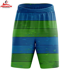 Shorts de sport pour hommes, logo personnalisé brodé, nouveau style, tissu polyester, maille, shorts de course cargo, motif sublimé - Product Image 3