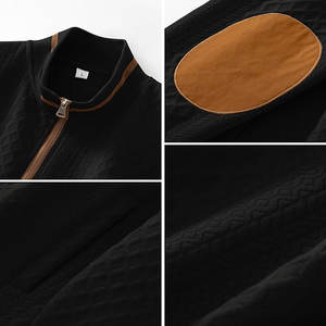 Ropa de calle personalizada Oversize Zip-Up Stand Collar Front Logo Regular Length Denim Bomber Jacket para hombres - Product Image 5