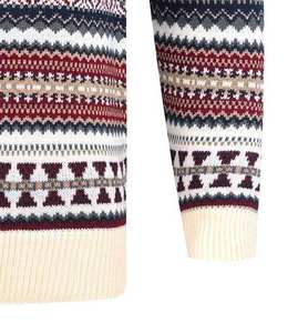 Suéter de punto de invierno para hombre, Jersey estampado multicolor, cuello redondo, moda cálida - Product Image 4