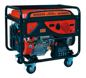 Berksan AG10000E3 10 KVA Air-Cooled Gasoline <b>Generator</b> Three Phase 400 V 50 Hz 15.2A 25L Fuel Tank Without Canopy - Product Image 1