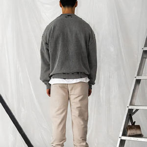 Derniers sweatshirts en éponge française 100% coton de haute qualité pour hommes chemises personnalisables à impression numérique de style vintage lavées à l'acide - Product Image 5