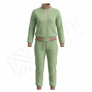 Women's Slim Fit Hooded Solid Winter Printed <b>Polyester</b> <b>Tracksuits</b> Premium Quality Running Sportswear Customized Design Bulk Set - Product Image 1