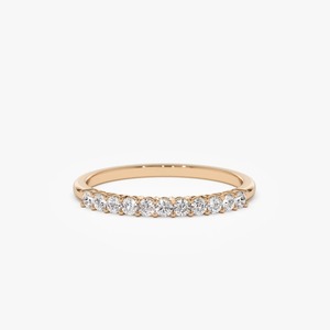 Elegante Anillo de Boda con Diamante Cultivado en Laboratorio con Engaste de Once Piedras, 0.30 Ct, Claridad E-F VVS, en Oro Sólido de 14K, Producto para Uso Diario - Product Image 3