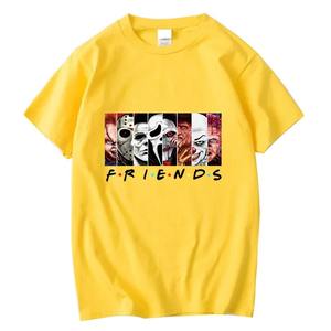 Haute qualité 100% coton chemise drôle amis imprimer t-shirt belle chemise été col ample t-shirt hommes - Product Image 1