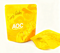 Sachets refermables personnalisés imprimés pour bonbons et biscuits, étanches à l'odeur, à poser, 3,5 g, 7 g, 14 g, 28 g, sac en mylar holographique laser, emballage alimentaire