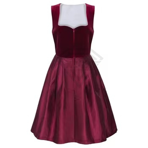 Robe Dirndl en velours de luxe personnalisée tenue traditionnelle Oktoberfest robe allemande élégante Trachten bavaroise vente en gros - Product Image 1