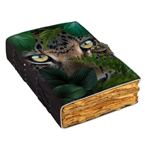 Cuaderno de diario de cuero genuino con estampado de tigre Vintage clásico, papel con hebilla envejecida, elegante, uso Personal de oficina - Product Image 6