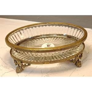 Brass Antique Metal Frame <b>Glass</b> <b>Serving</b> <b>Bowl</b> Table Top Decorative <b>Glass</b> <b>Bowl</b> for Home, Kitchen ,Hotel, Restaurants, Party - Product Image 6