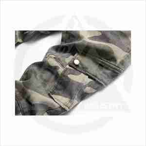 กางเกงยีนส์ขาตรงของผู้ชายกางเกงลำลองผ้ายีนส์ขาดแบบวินเทจสีน้ำเงินเทา - Product Image 4