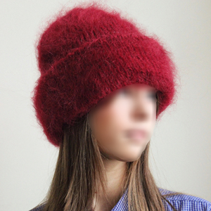 OEM/DM Vente chaude Vêtements d'hiver Bonnet en mohair tricoté plié Bonnet en mohair chaud et coupe-vent à la mode pour hommes et femmes - Product Image 3