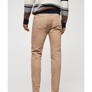 กางเกงยีนส์สกินนี่เข้ารูปสำหรับผู้ชายกางเกงยีนส์ผ้ายืดมีกระเป๋าปะสองสีล่าสุด - Product Image 2