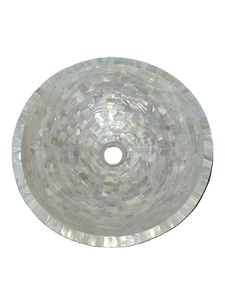 Fregadero de lavabo de nácar hecho a mano de lujo de concha Natural para baño, tocador, fácil de limpiar, diseño moderno para el hogar, superventas - Product Image 2