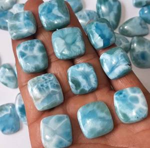 ได้รับการรับรองจาก IGI อัญมณี Larimar Cabochon หลวมอัญมณีที่มีคุณภาพสูงหลายรูปทรงเรียบสำหรับการทำเครื่องประดับในงานเทศกาล - Product Image 2