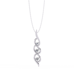 สร้อยคอเพชรสำหรับผู้หญิงจี้หินแท้14K ประดับเพชรตามสั่งดีไซน์แบบบิดได้ตามต้องการ - Product Image 1