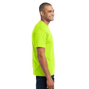 T-shirt de travail épais à manches courtes pour hommes avec poche T-shirt super doux 65% polyester/35% coton pour hommes - Product Image 6