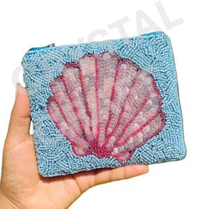 BOOMER pochette à monnaie perlée faite à la main belle pochette à monnaie perlée personnalisée portefeuille pour femmes pochette à monnaie à la mode avec - Product Image 4