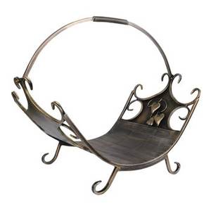 Solid Iron <b>Log</b> Storage Best Quality Rectangle Shape Black Color Indoor and Outdoor <b>Log</b> Rack and Holder From India Metal Racks - Product Image 2