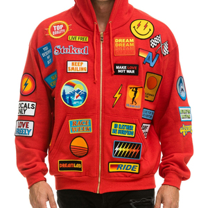 Sweat à capuche zippé Boxy surdimensionné pour hommes Logo personnalisé Patches à capuche pour hommes en détresse Broderie - Product Image 5