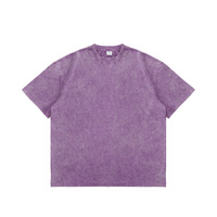 T-shirt Homme Oversize BB en Tissu Jersey 240g, Lavage Acide et Enzymatique, Style Vintage Urbain, Col Rond, Manches Courtes, Écologique