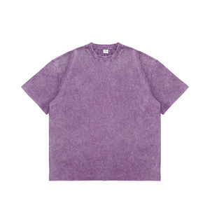 เสื้อยืดโอเวอร์ไซส์ทรงหลวมสำหรับผู้ชาย ยี่ห้อ BB รุ่น Acid Wash น้ำหนัก 260 กรัม สไตล์วินเทจ ซักเอนไซม์ ผ้าเจอร์ซีย์เรียบ แขนสั้น คอกลม - Product Image 3