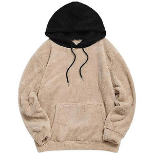 OEM manufacturer soft fleece fast shipping OEM mens oversized cotton <b>sherpa</b> <b>hoodie</b> wholesale streetwear style fast delivery - Product Image 4