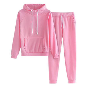 Conjunto informal de sudadera y joggers de dos piezas para mujer de calidad superior a prueba de viento y transpirable lavado con ácido para el invierno - Product Image 4